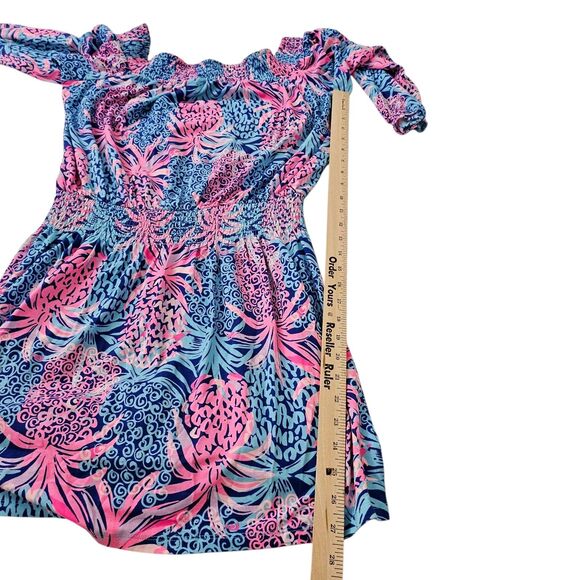 Lilly Pulitzer Romper Medium Cyla Pineapple Off Shoulder Mini Skort Skirt NWOT - Picture 12 of 13
